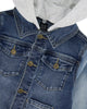 Denim Jacket with Removable French Terry Hood