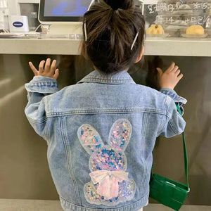 Sequin Bunny Patch Jacket