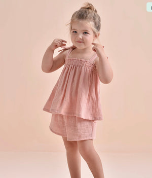 Peach muslin Set