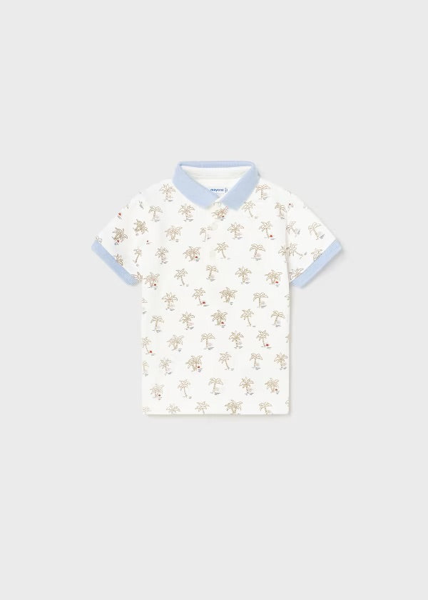 Palm print polo shirt baby