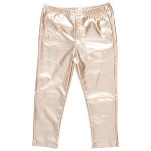 Pink Chicken Lame Leggins Gold