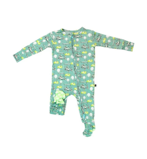 Lev Baby Boys' Viscose Bamboo Zipper Footie Golf