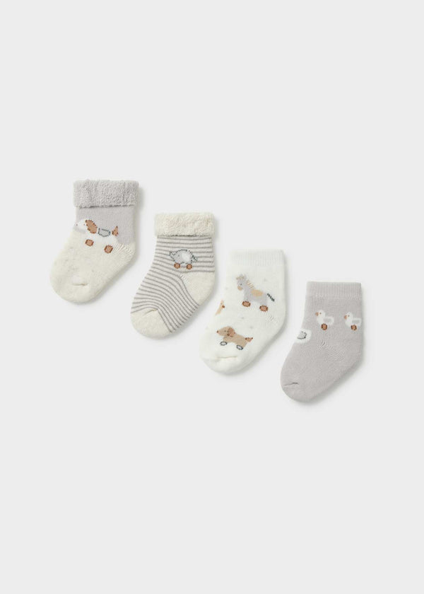 Newborn Boy 4-Pack Socks