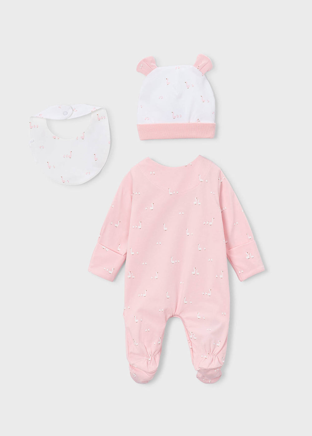 Newborn 3-Piece Swan Gift Set – Baby Pink