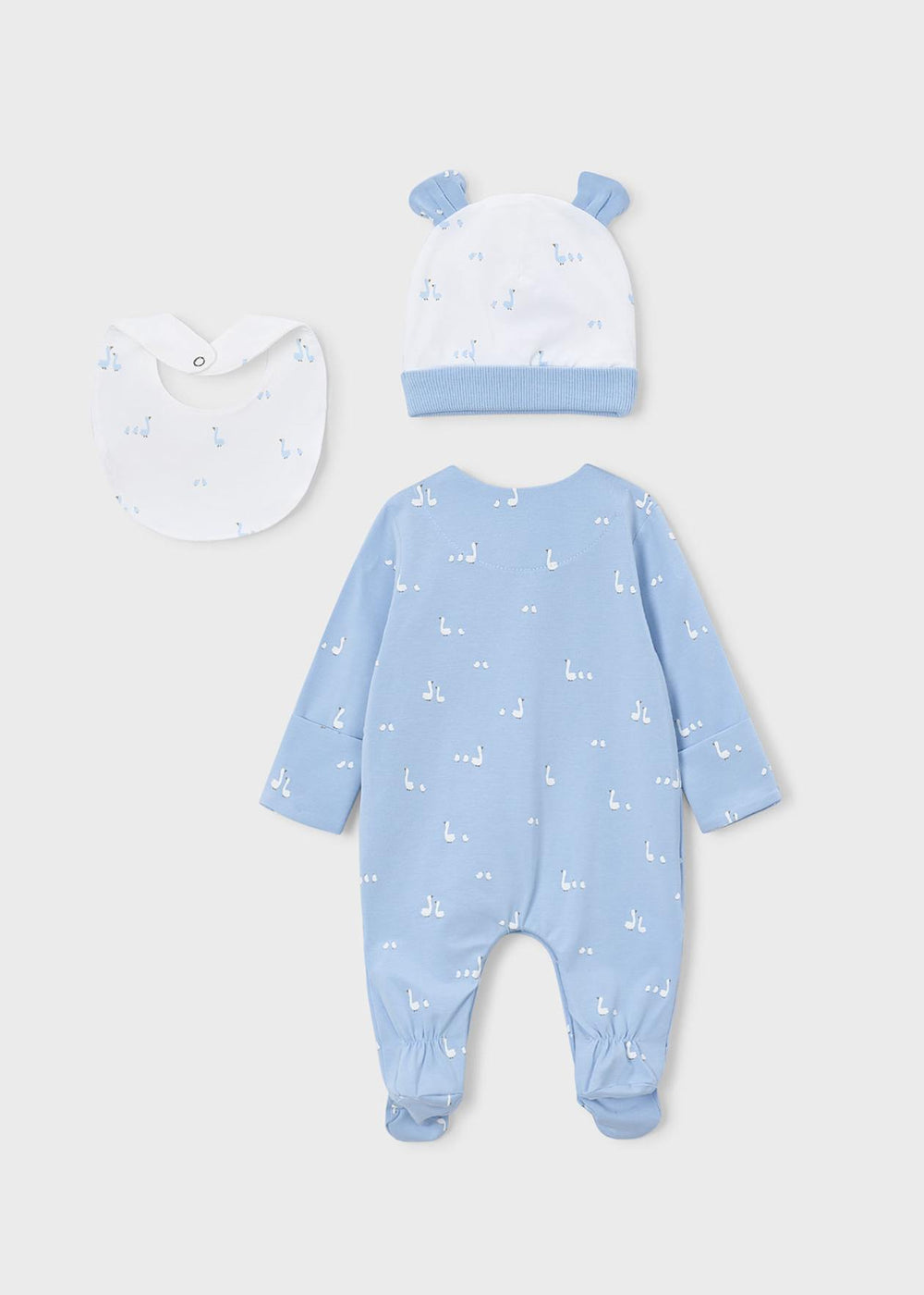 Newborn 3-Piece Swan Gift Set – Sky Blue