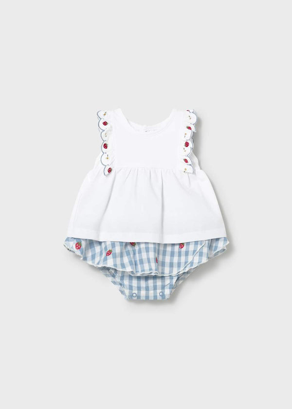 Baby Girl Gingham Skirt & T-Shirt Set