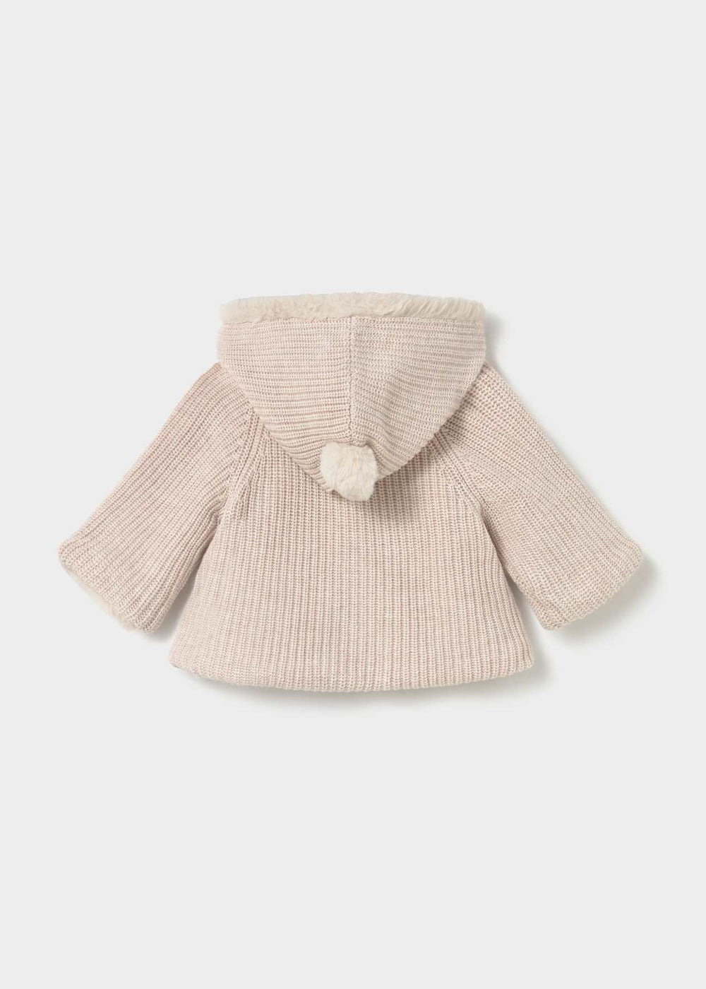 Newborn Girl Pom-Pom Cardigan