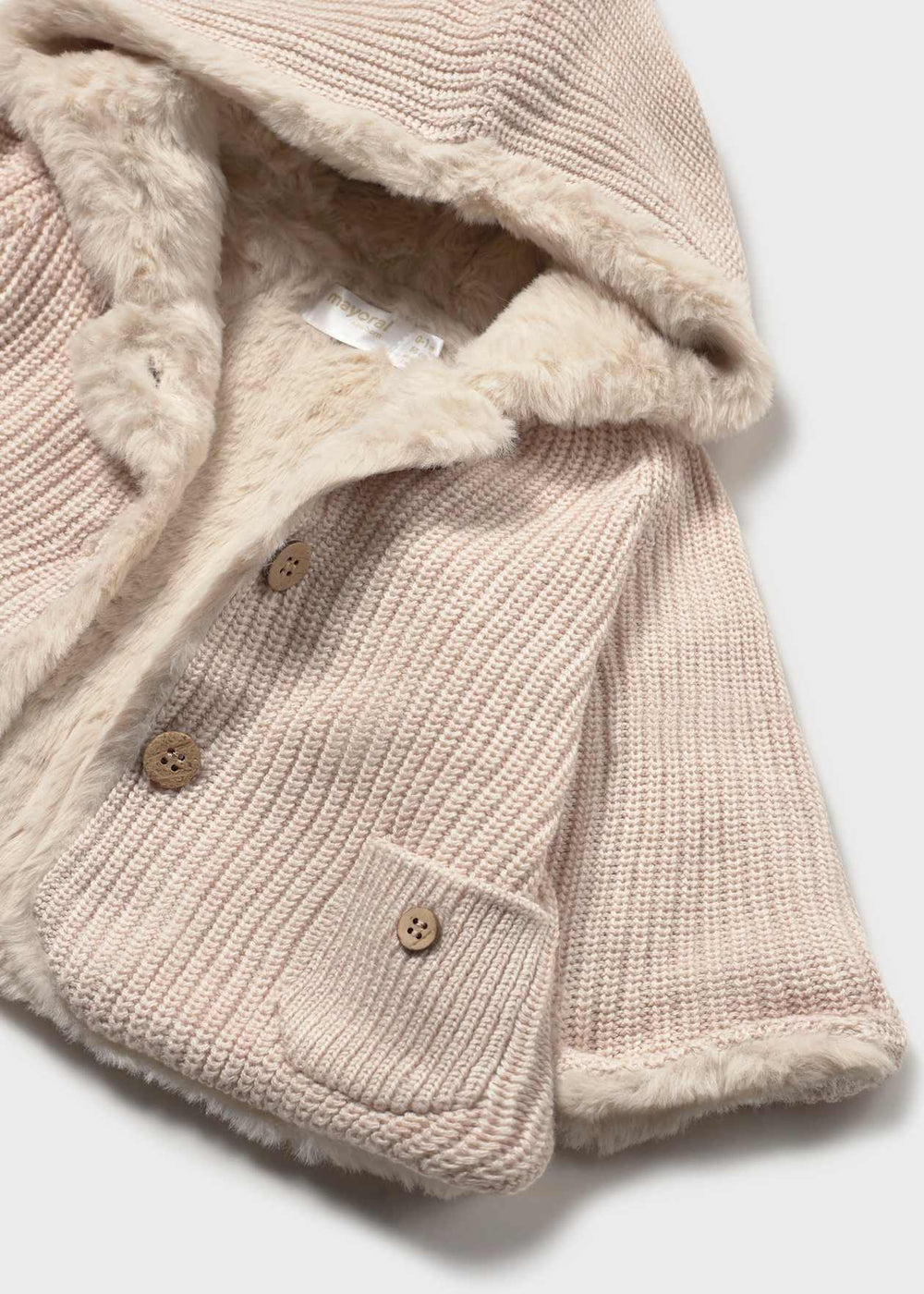 Newborn Girl Pom-Pom Cardigan