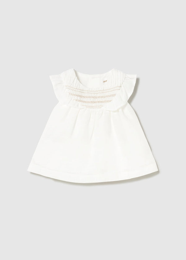 Baby Girl Smocked Cream Dress
