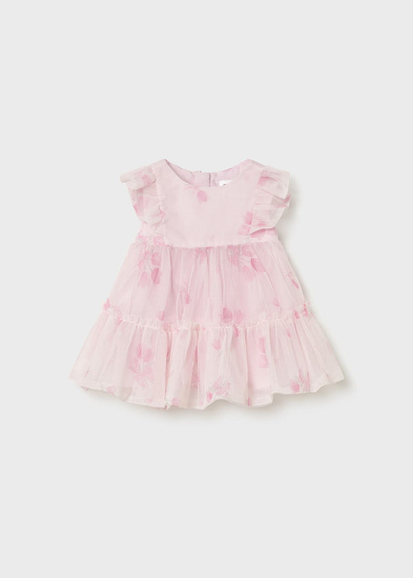 Baby Girl Tulle Ruffle Dress – Baby Pink
