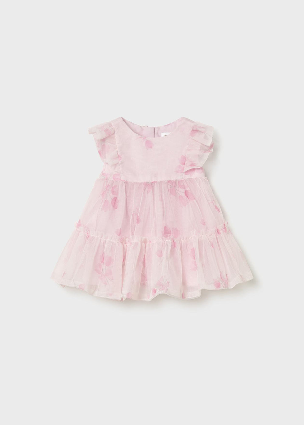 Baby Girl Tulle Ruffle Dress – Baby Pink
