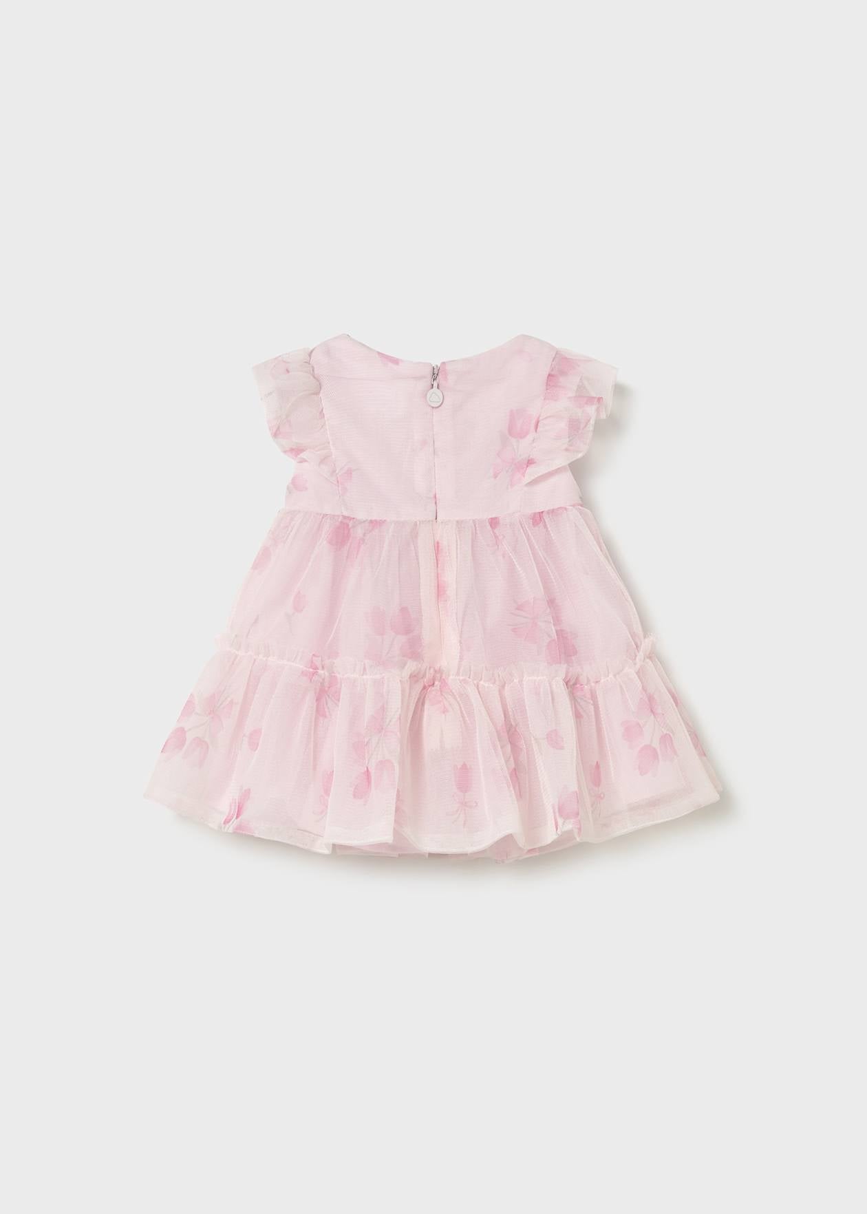 Mayoral-Baby Girls Pink Floral Tulle Dress