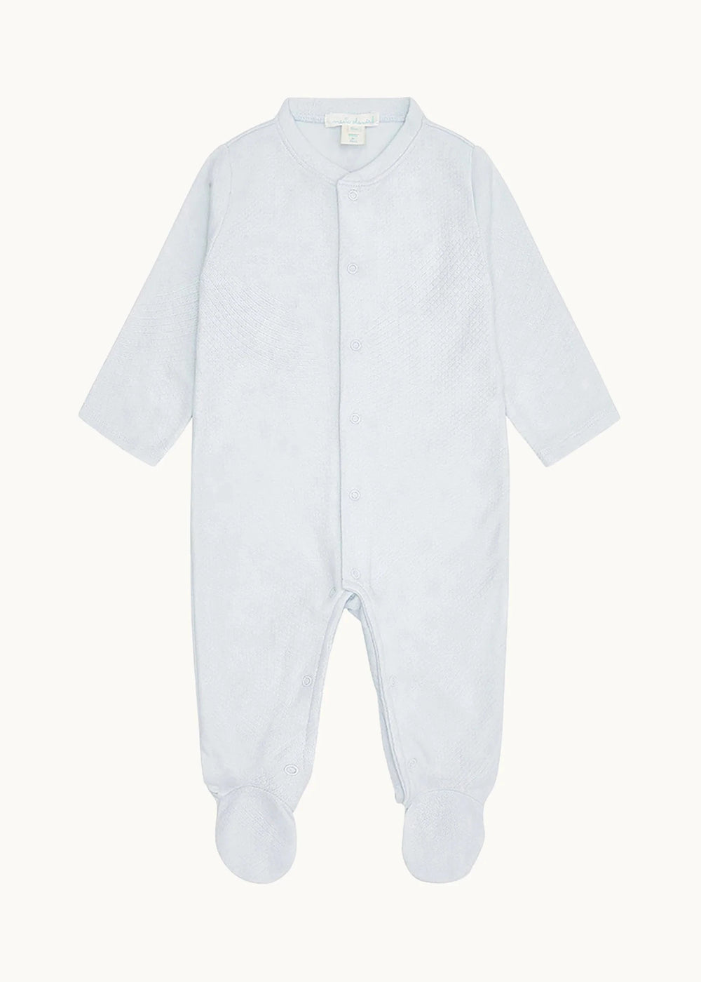 Angel Wing Pointelle Sleepsuit Blue