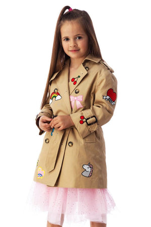 PATCHED TRENCH COAT FOR KIDS