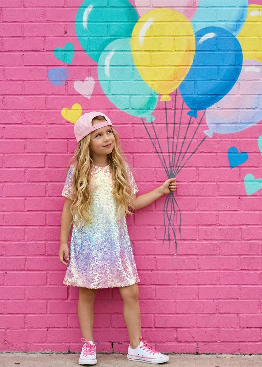 Ombre Sequin Short Sleeve Dress