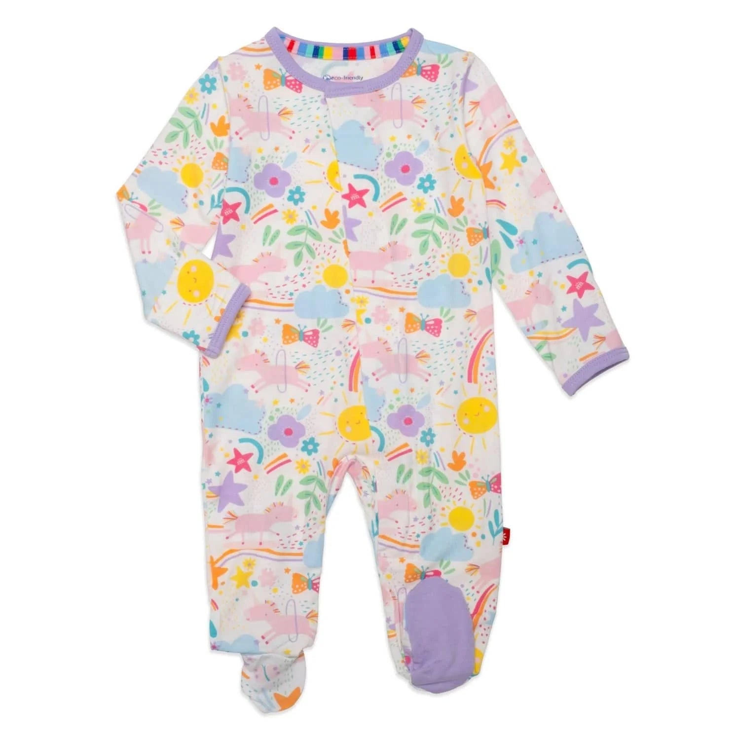 Sunny day vibes modal magnetic footie for baby girl & boy