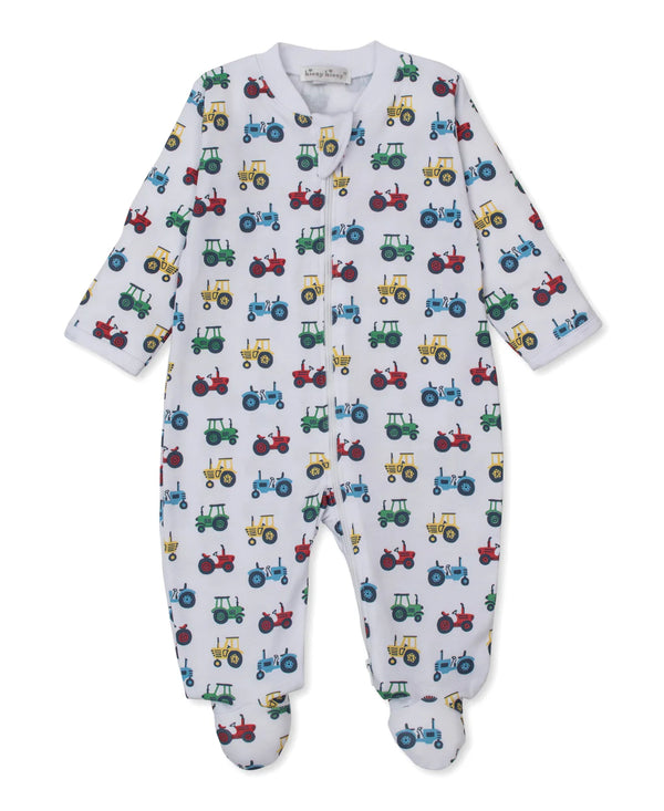 Trusty Tractors Footie with Zip