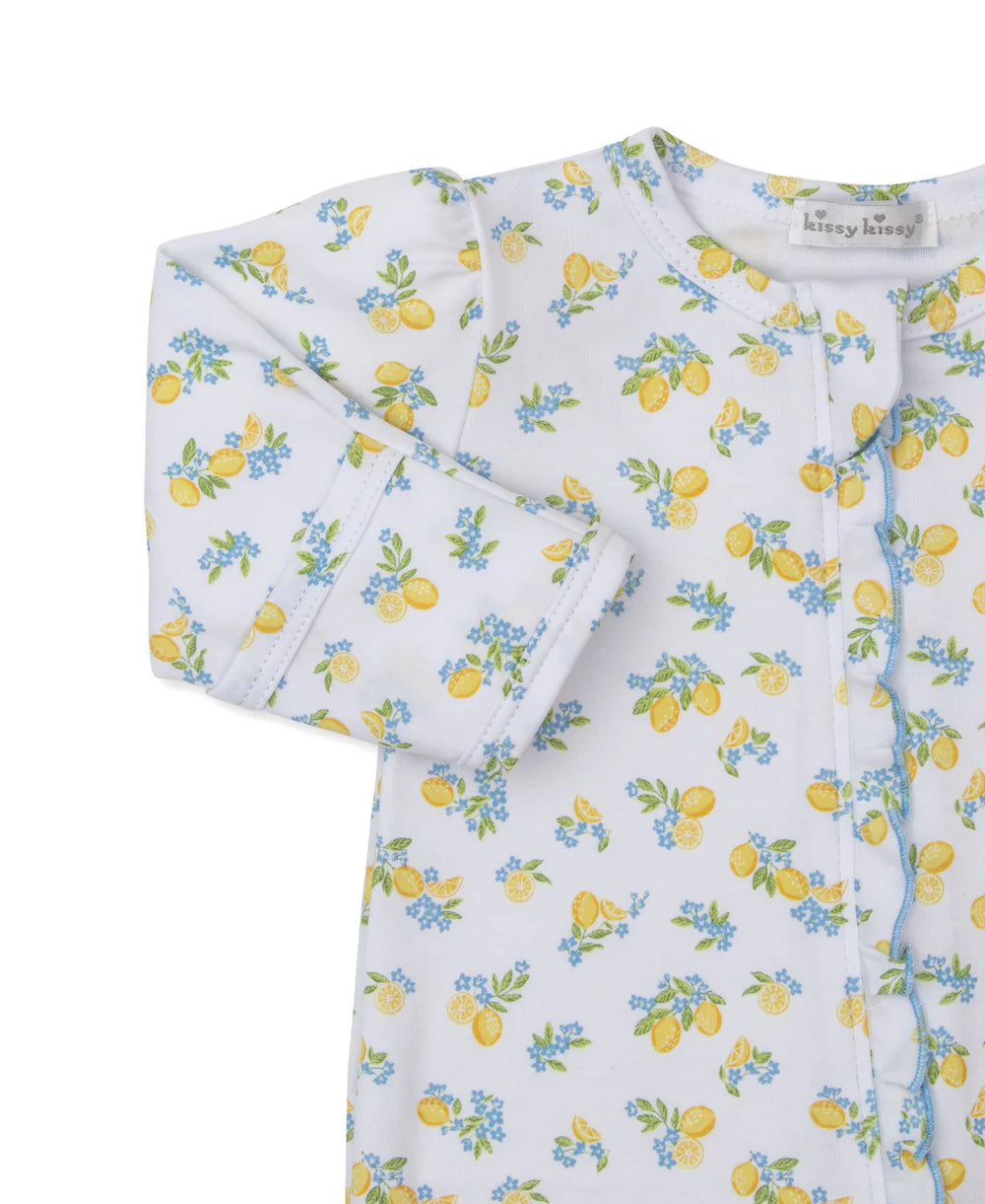 Lemon Blossoms Zip Footie