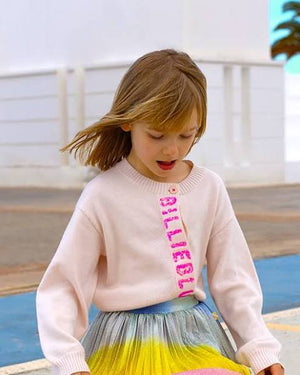 Multicoloured Gradient Pleated Skirt
