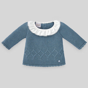 Blue Knit Baby Set