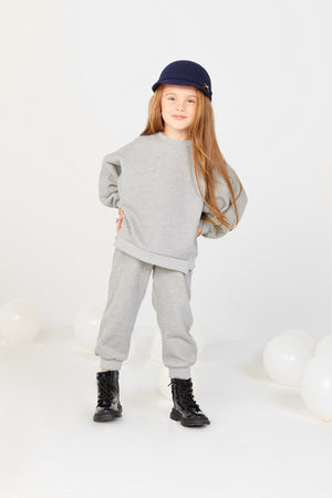 Two-piece Oversized Fit Set in Grey Color