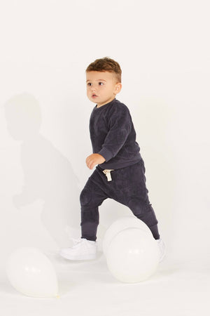 Organic Cotton Terry Pant in Ink Navy