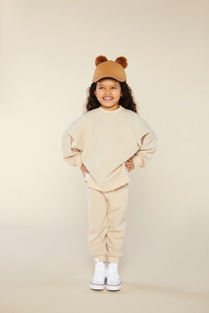 Two-piece Oversized Fit Set in Beige Color
