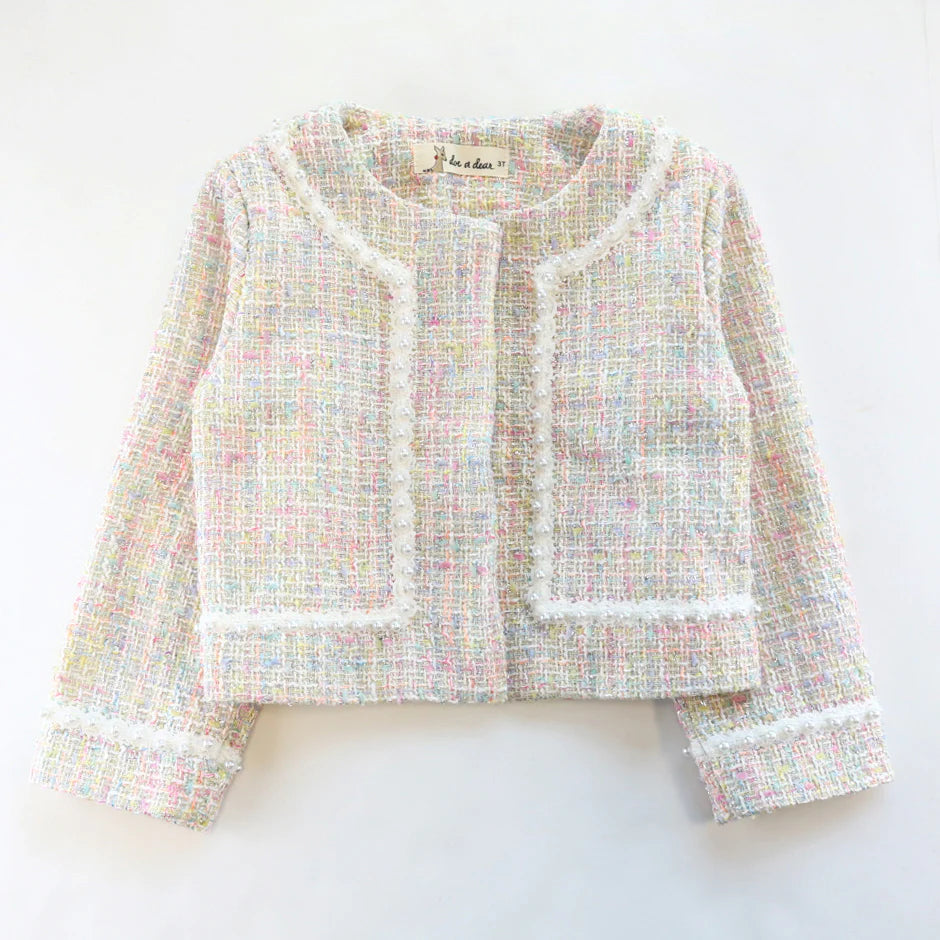 Pearl Trim Tweed Jacket & Short Set