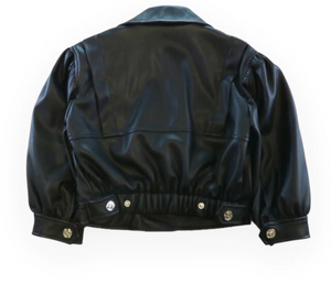 Leather Jacket - Black for baby & kid girl