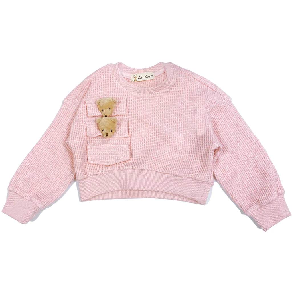 Textured Teddy Loungewear Set - Pink