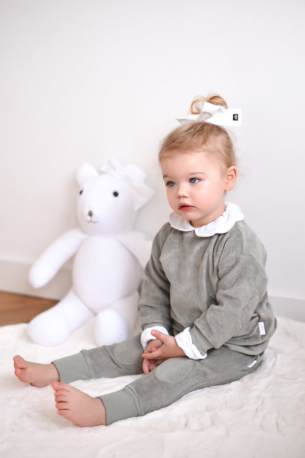 Organic Cotton Terry 2 Piece Set in Sage Green