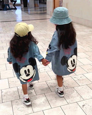 Long denim Mickey jacket unisex