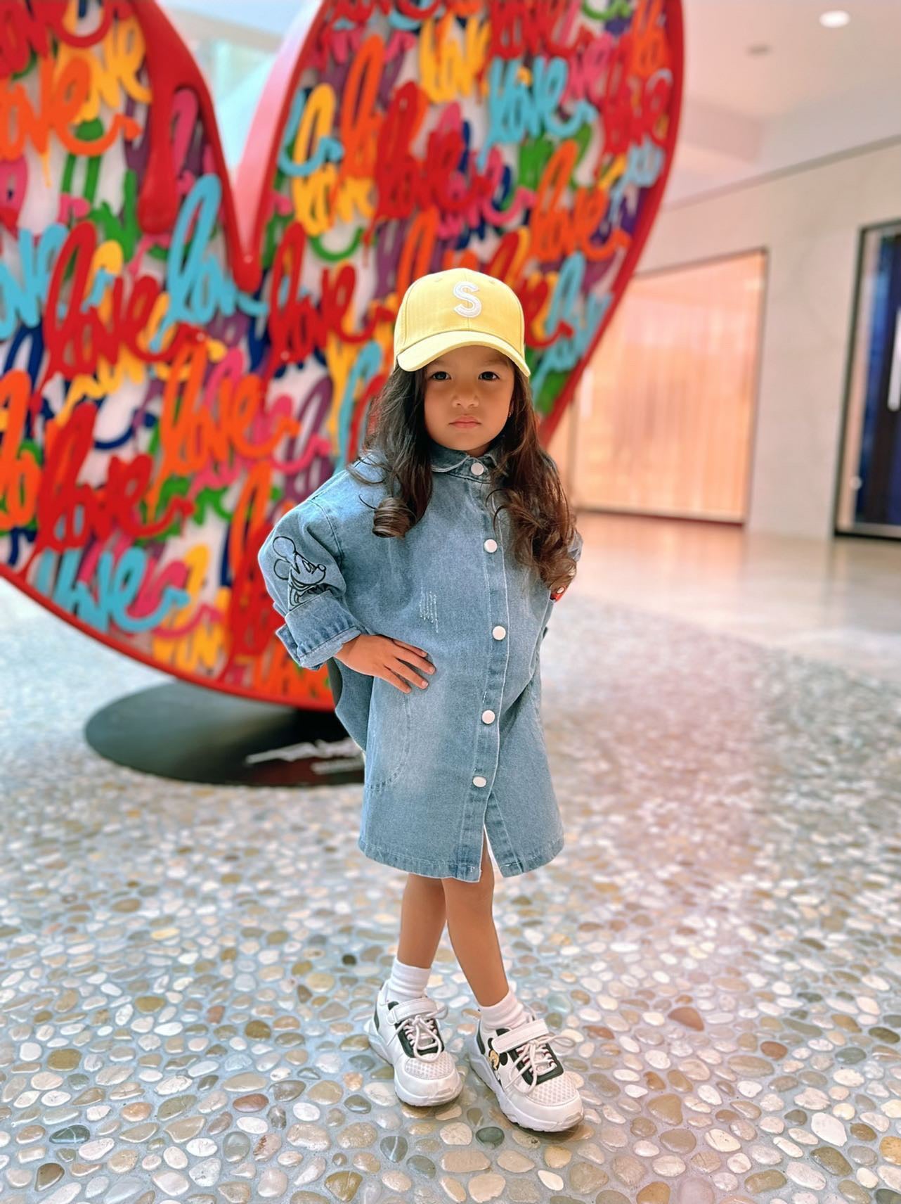 Long denim Mickey jacket unisex