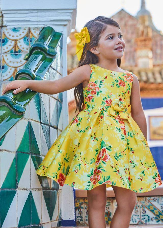 PRINTED MIKADO DRESS GIRL