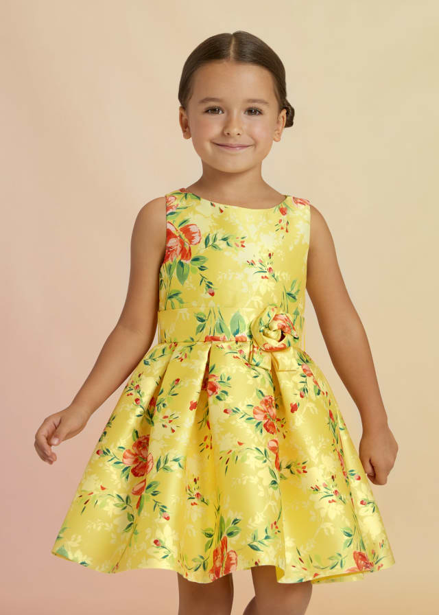PRINTED MIKADO DRESS GIRL