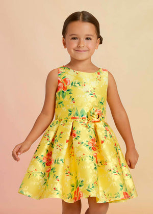 PRINTED MIKADO DRESS GIRL